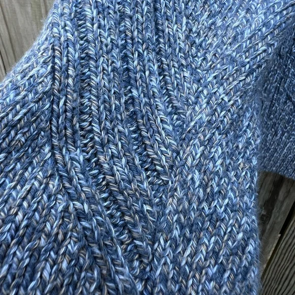 TALBOTS Marled Ribbed Cable Knit Cowl Turtleneck Women’s Medium - Picture 4 of 11